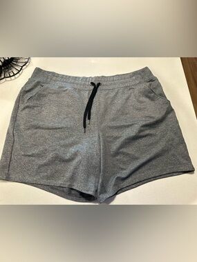 tek gear Gray Athletic Shorts with Black Drawstring